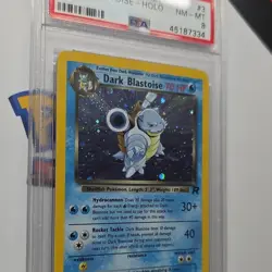 Pokemon Dark Blastoise 3/82 Team Rocket Holo Rare 2000 70 HP PSA 8 TCG Card - Image 2