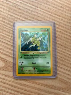 Scyther 10/64 Holo Rare NO SYMBOL Jungle Set Pokemon Card - Image 1