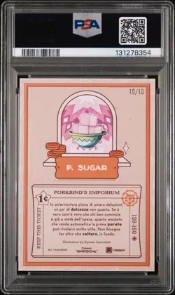 2025 Tomodachi press CUPHEAD: Out Of The Cards, P. Sugar /10 Cosmo Holo PSA 8 - Image 2