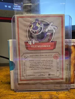 Cuphead Out Of The Cards Official Trading Card Promo Vile Mugman 002-160 Rare - Image 2