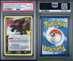 2021 Pokemon Celebrations Classic Coll Pop Series 5 #17 Umbreon Gold Star PSA 10 - Image 3