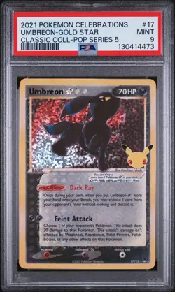 2021 POKEMON CELEBRATIONS CLASSIC COLLUMBREON-GOLD STAR#17 POP SERIES 5 PSA 9 - Image 1