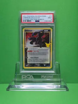 POKEMON 2021 CELEBRATIONS POP SERIES 5 UMBREON GOLD STAR RARE 17 PSA 9 - Image 1