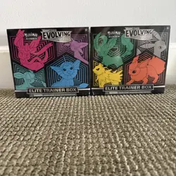 Pokemon Evolving Skies Sword Shield Elite Trainer Box ETB Set of 2, Sealed - Image 1