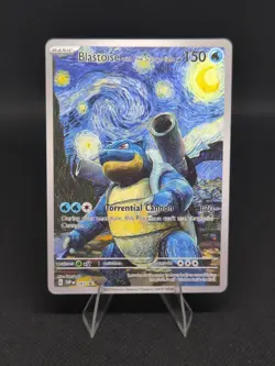 Pokemon Blastoise Starry Night Van Gogh Beautiful Moon ACG Star Trading Card NM - Image 1