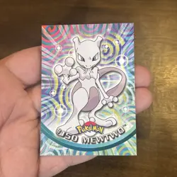 Topps Pokemon MEWTWO #150 Blue Logo Non Holo TV Animation Edition Vintage Card - Image 4