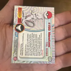 Topps Pokemon MEWTWO #150 Blue Logo Non Holo TV Animation Edition Vintage Card - Image 5