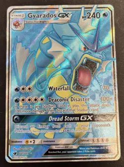 Gyarados GX (Full Art) 101/111 SM - Crimson Invasion Ultra Rare Pokemon Card LP - Image 1