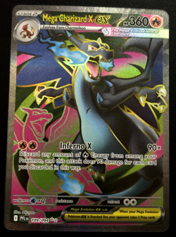 Mega Charizard x EX 109/094 Me02: Phantasmal Flames Holo Mint Card - Image 1