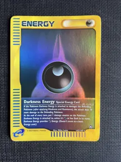 Pokemon Reverse Foil Card : Darkness Energy 142/147 (Aquapolis 2003) - LP - Image 1