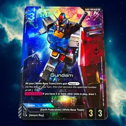 Gundam GD01-001 LR+ Alternate Alt Art GUNDAM NEWTYPE RISING TCG CARD NM ENGLISH - Image 1