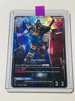 Gundam GD01-001 LR+ Alternate Alt Art GUNDAM NEWTYPE RISING TCG CARD NM ENGLISH - Image 2
