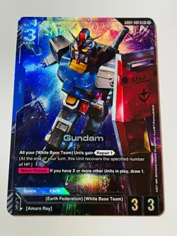 Gundam GD01-001 LR+ Alternate Alt Art GUNDAM NEWTYPE RISING TCG CARD NM ENGLISH - Image 3