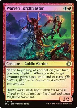 NM Foil Warren Torchmaster, MTG, Lorwyn Eclipsed, Magic the Gathering, 163 - Image 1
