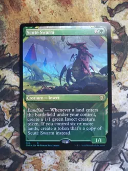 MTG Magic the Gathering Scute Swarm SHOWCASE Zendikar Rising NM FOIL - Image 1