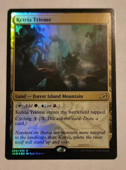 MTG - Ketria Triome FOIL - Ikoria: Lair of Behemoths Foil - NM/MINT Magic - Image 1