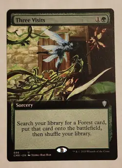 MTG - Three Visits (Extended Art) - Commander Legends Regular - NM/MINT Magic - Image 1