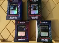 MTG x Dungeons & Dragons Sealed Commander Deck Set of 4 Rage Aura Death Portal - Image 1