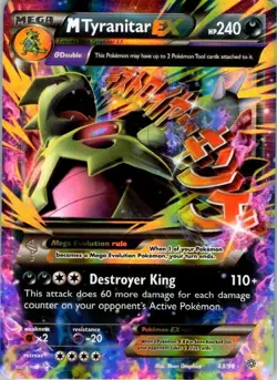 Pokemon TCG M Tyranitar EX 43/98 XY - Ancient Origins Holo NM/LP (SKU 1-1) - Image 1