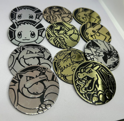 Pokemon TCG lot of 16 Official Coins Jumbo and Standard Duplicates - Image 4