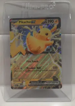 Pokemon TCG Pikachu EX Scarlet & Violet - Paldea Evolved 063/193 Holo Double... - Image 1