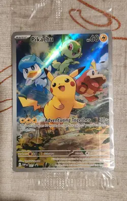 Pokemon Pikachu SVP 027 Scarlet & Violet Paldea Evolved ETB Promo Sealed - Image 1