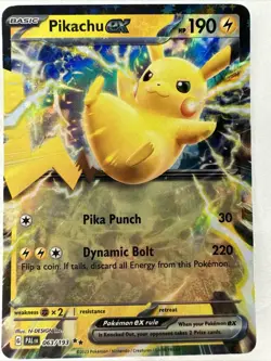 Pokemon TCG Pikachu ex Scarlet & Violet - Paldea Evolved 063/193 Holo Double... - Image 1
