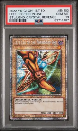2022 Yugioh BLCR-EN103 Left Leg of the Forbidden One Starlight Rare 1st PSA 10 - Image 1