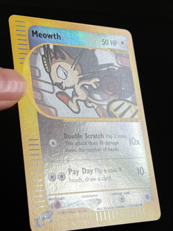 Meowth 121/165 - Expedition Base Set Pokemon Card - Reverse Holo NM - Image 4