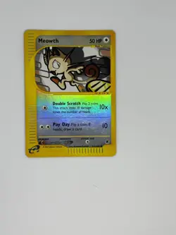 Meowth 121/165 Reverse Holo Expedition Pokemon Card LP+/NM - Image 1