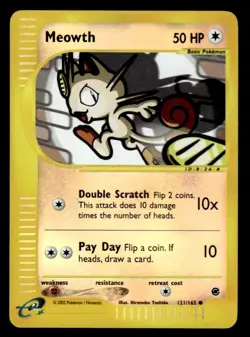 Pokemon Meowth Expedition Reverse Holo e-Card #121/165 ESE - Image 1