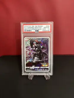 PSA 10 Pokemon Card Armored Mewtwo 365/SM-P Holo Japanese Strikes Back Promo - Image 1