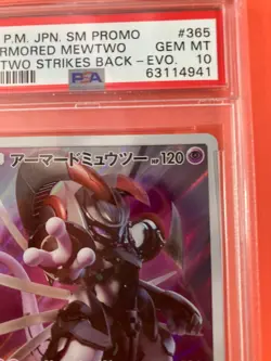 PSA 10 GM Pokemon Card Japanese 365/SM-P Armored Mewtwo Promo Strikes Back - Image 3