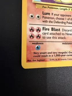 Ninetales 12/102 Holo Foil Rare Base Set Unlimited Pokemon Card TCG MP - Image 5