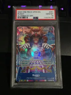 2024 One Piece #51 Buggy PSA 10 Alternate Art Rare OP09-051 ALT Emperors World - Image 1