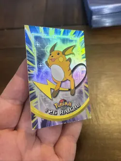 1999 Topps Pokemon Raichu #26 RAINBOW HOLO FOIL BLUE LOGO Vintage TCG Card - Image 5