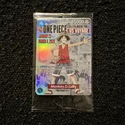 Bandai One Piece CCG Monkey D. Luffy US Voyage Promo Holo Character Card P-037 - Image 1