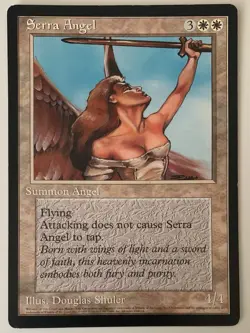 Magic The Gathering MTG SERRA ANGEL Promo 6x9 Oversize Jumbo Card! - Image 1