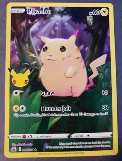 Pokemon TCG: Pikachu 005/025 Pokemon Celebrations ⚡ NM Full Art Pokemon Card - Image 1