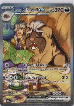 Arven's Mabosstiff ex 235/182 Destined Rivals SIR Pokemon Card NM - Image 1