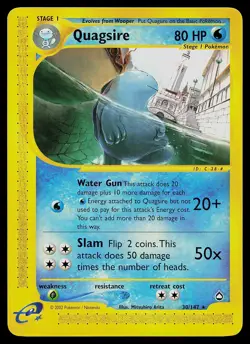 Pokemon Card - Quagsire Aquapolis 30/147 Rare Non-Holo - Image 1