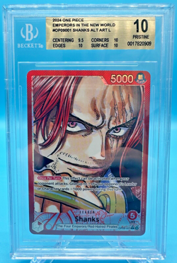 One Piece - Shanks OP09-001 - Leader Alt Art -Emperors in the New World - BGS 10 - Image 1