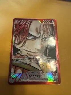 One Piece TCG SHANKS Alt Art OP09-001 L Emperors In The New World Leader NM - Image 1