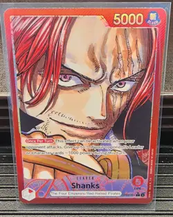 Shanks OP09-001 Leader Parallel Alt Art One Piece Card Emperors in the New World - Image 1