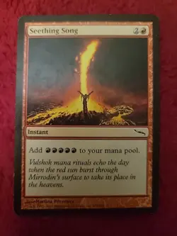 * * 1x Seething Song x1 * * Mirrodin MTG MP - Image 1