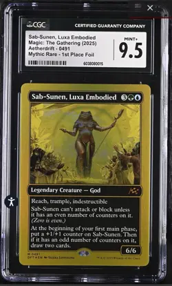 MTG Sab-Sunen, Luxa Embodied (First-Place Foil) - Aetherdrift - CGC Mint+ 9.5 - Image 1
