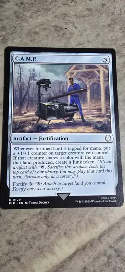 C.A.M.P. Universes Beyond: Fallout Regular Artifact Uncommon MTG NM - Image 1
