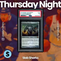 2010 MAGIC THE GATHERING #193/249 PLATINUM EMPERION SCARS OF MIRRODIN PSA 7 - Image 1