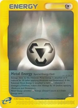 Pokemon Card - Aquapolis 143/147 - METAL ENERGY (rare) - NM - Image 1