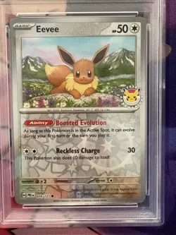 Eevee #074 (Pokemon Day 2025) (Reverse Cosmos Holo) 074/131 PSA 9 - Image 2